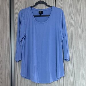 JM Collection Women's Long Sleeve Top in Lavender